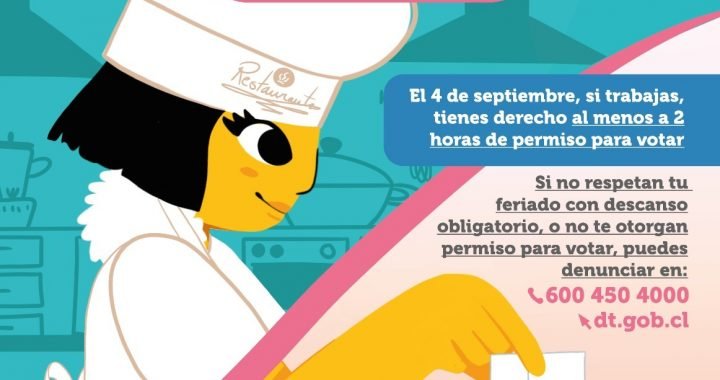 DIRECCIÓN DEL TRABAJO FISCALIZARÁ CUMPLIMIENTO DE PERMISO A TRABAJADORES Y TRABAJADORAS PARA EJERCER SU DERECHO A SUFRAGIO DURANTE EL DÍA DEL PLEBISCITO.
