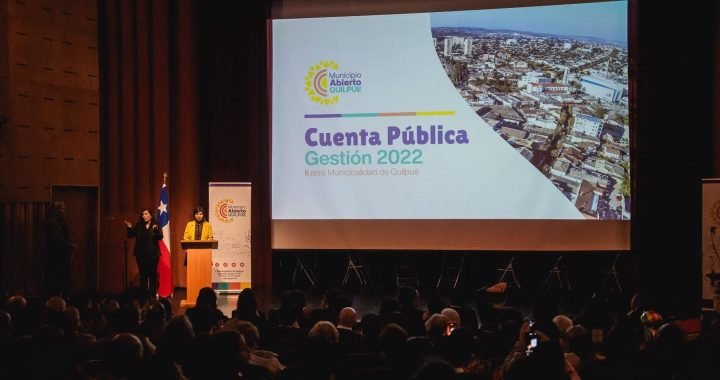 Alcaldesa Melipillán presenta avances y anuncios en Cuenta Pública 2022 de Quilpué