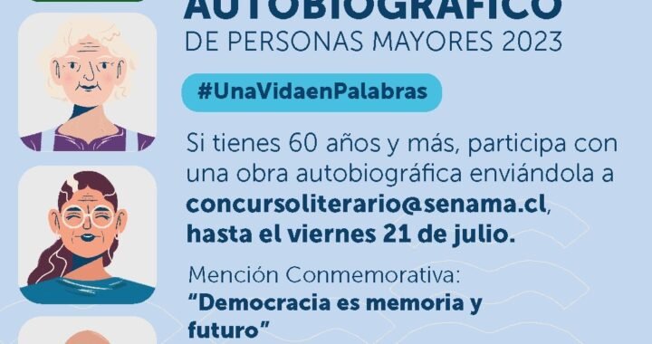 Últimos días para participar en el concurso literario autobiográfico de personas mayores de SENAMA