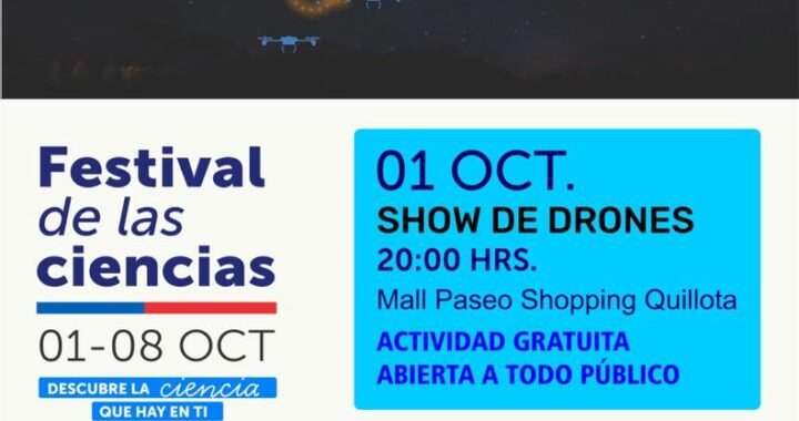 Show de Drones Innovador Ilumina Quillota en el Festival de las Ciencias