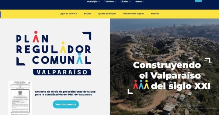 Valparaíso inicia consulta pública para actualizar su Plan Regulador Comunal