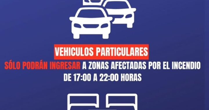 Prohíben el ingreso de vehículos particulares a las zonas afectadas por los incendios en el Gran Valparaíso