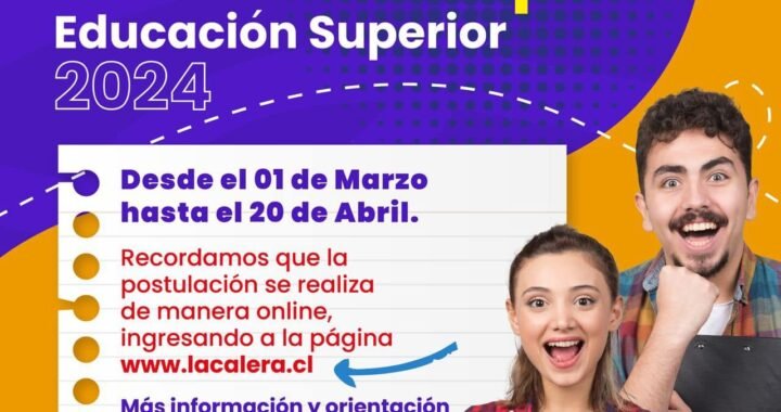 Postulación Abierta: Beca Municipal Educación Superior 2024