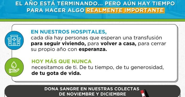 “Salvemos el año, salvemos vidas”: la campaña que nos recuerda que donar sangre es más urgente que nunca