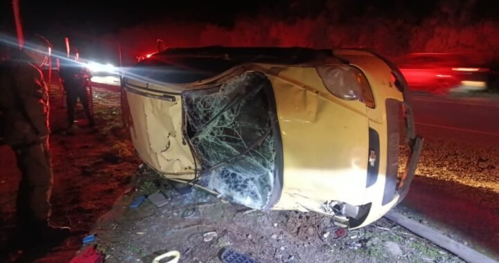 Seguridad Pública de Villa Alemana detiene a sujeto tras volcamiento de auto robado en la carretera