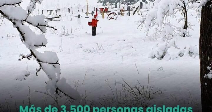 Lonquimay bajo la nieve: más de 3.500 personas aisladas por el intenso temporal cordillerano